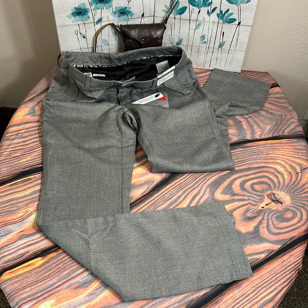 Edge Lined Trousers Gingham Slim 33/32